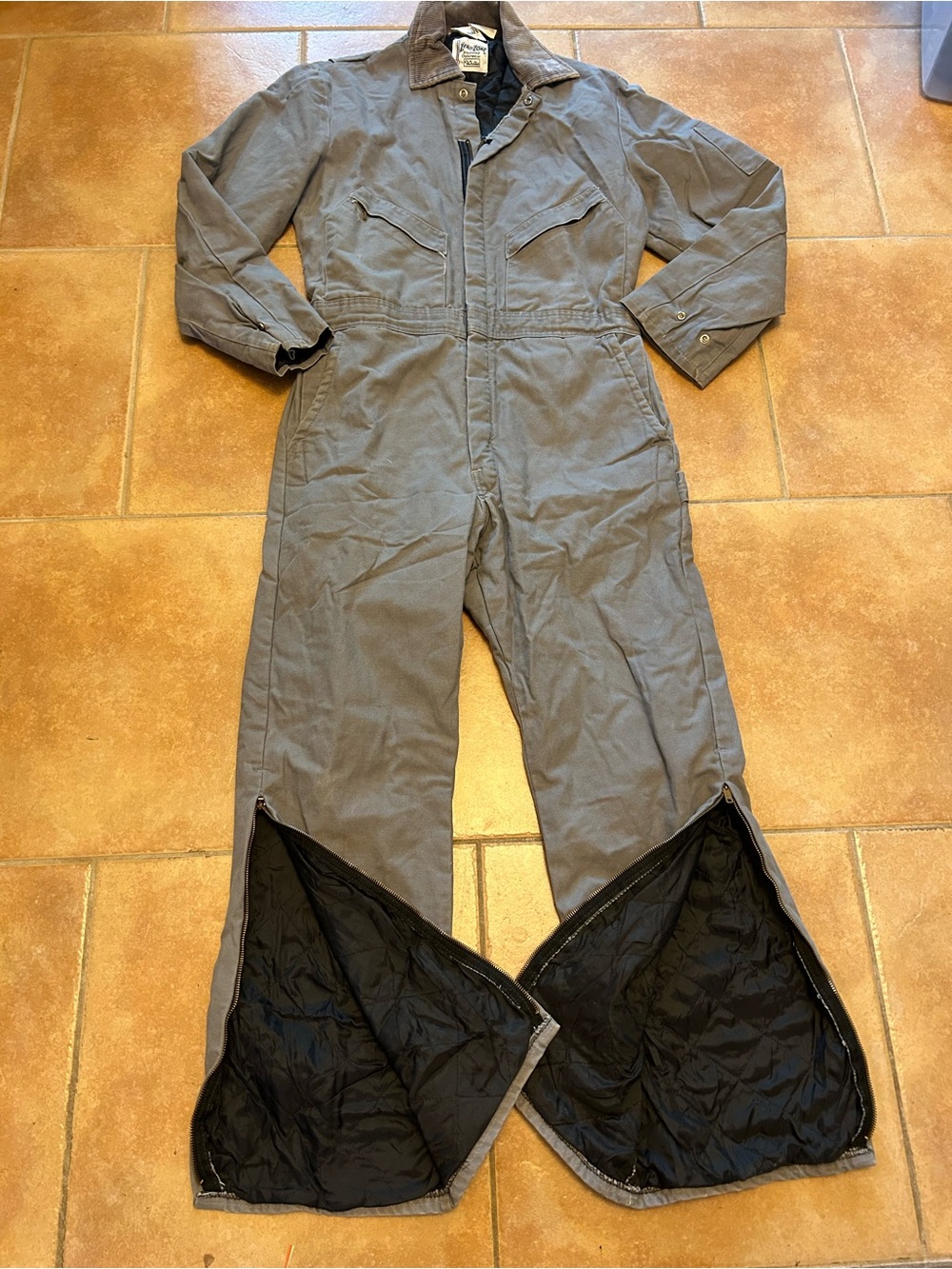 Walls men medium grey zero zone insulated coveralls